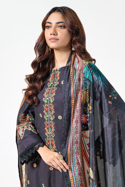 Bonanza Satrangi | Black Cambric 3 Piece (BS5243P15) 10 Black