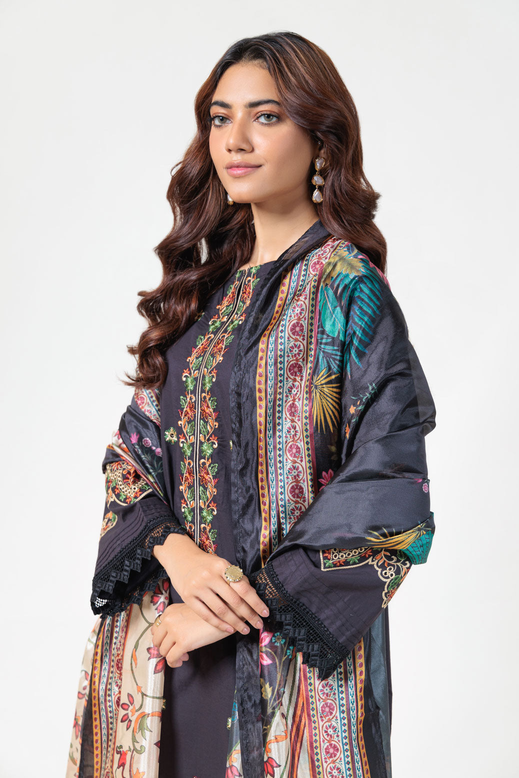 Bonanza Satrangi | Black Cambric 3 Piece (BS5243P15) 12 Black