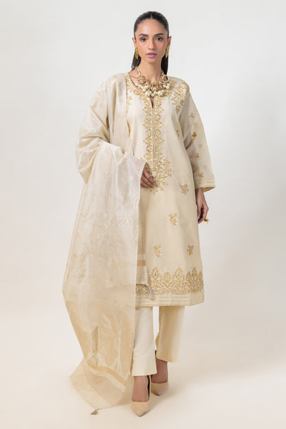 Bonanza Satrangi | Beige Dyed 3 Piece (BS5243P24) 12 Beige