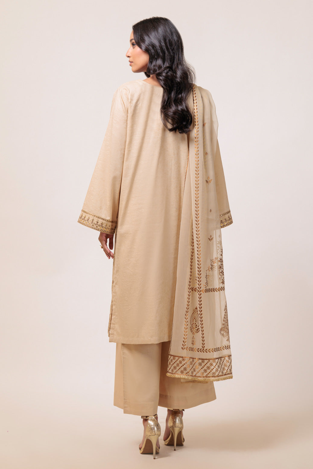 Bonanza Satrangi | Beige Jacquard 3 Piece (BS5243P28) 16 Beige