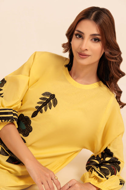 Bonanza Satrangi | Yellow Cambric 2 Piece (BS7242P22) 12 Yellow