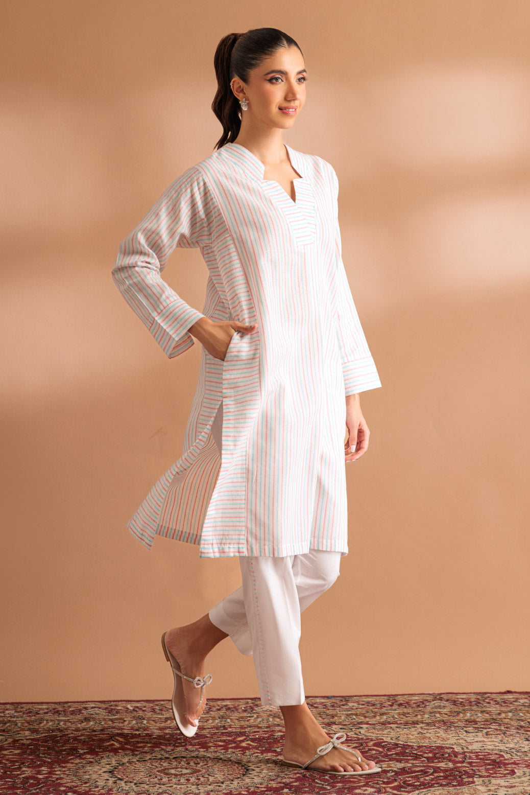 Bonanza Satrangi | White Yarn Dyed 2 Piece (BS7242P26) 14 White