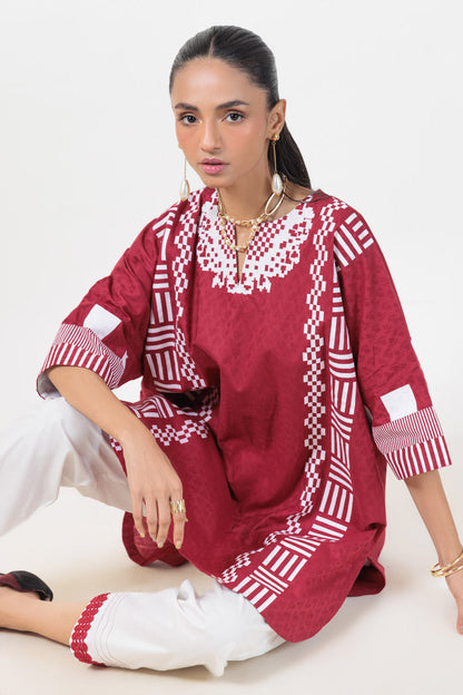 Bonanza Satrangi | Red Jacquard 2 Piece (BS7242P28) 8 Red