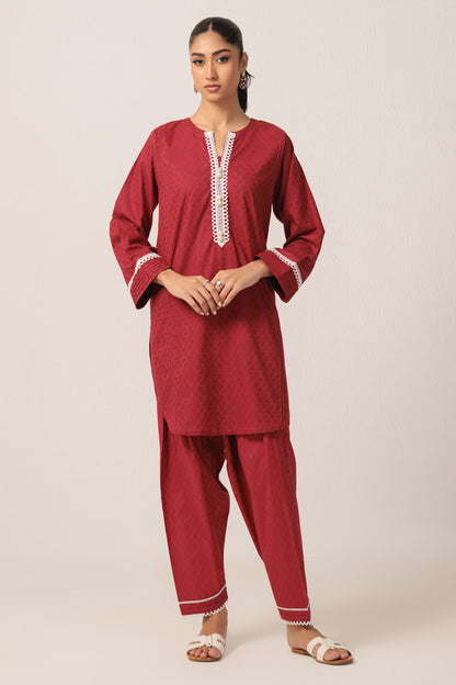 Bonanza Satrangi | Red Jacquard 2 Piece (BS7242P31) 8 Red