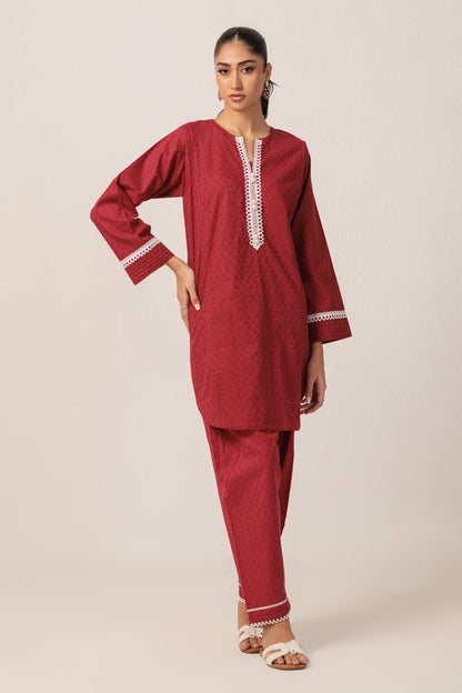Bonanza Satrangi | Red Jacquard 2 Piece (BS7242P31) 10 Red