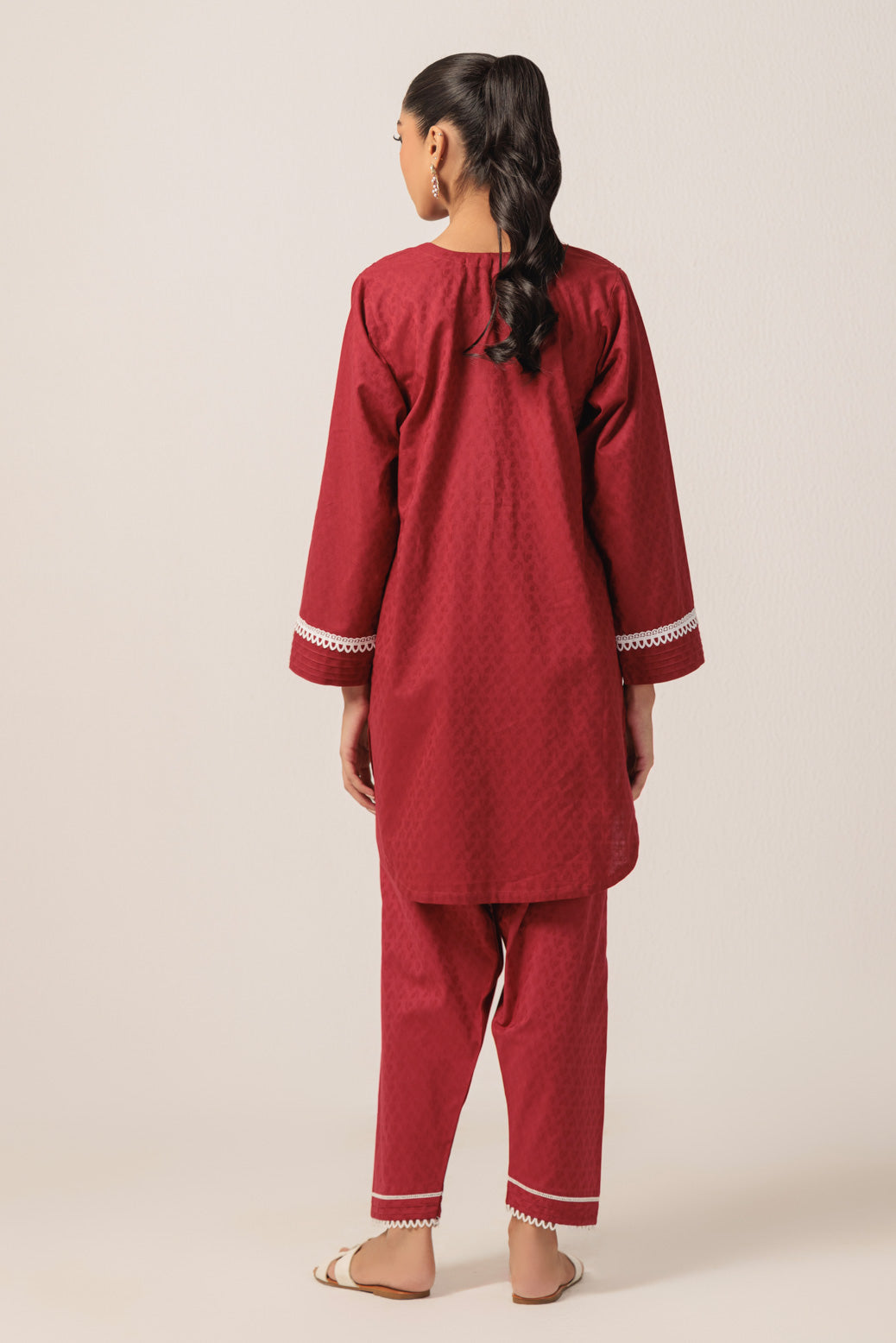 Bonanza Satrangi | Red Jacquard 2 Piece (BS7242P31) 12 Red