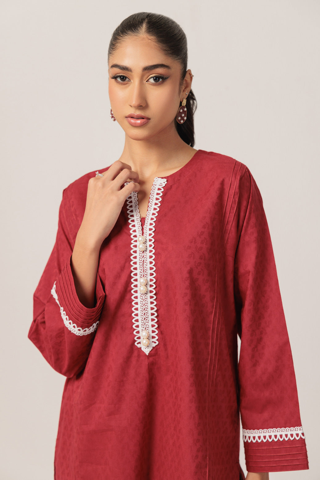 Bonanza Satrangi | Red Jacquard 2 Piece (BS7242P31) 14 Red