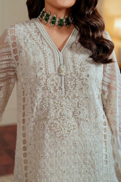 Baroque | Chantelle 24 | CHIFFON CH13-02 Custom Size White Short Shirt with Sharara