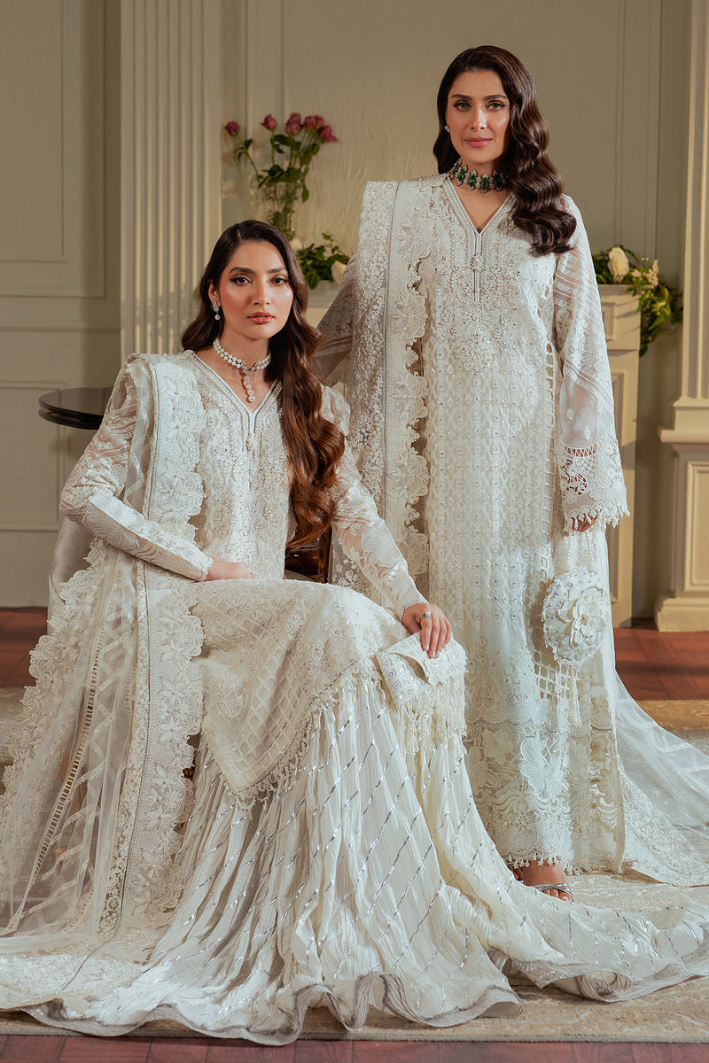 Baroque | Chantelle 24 | CHIFFON CH13-02 XS White Short Shirt with Sharara