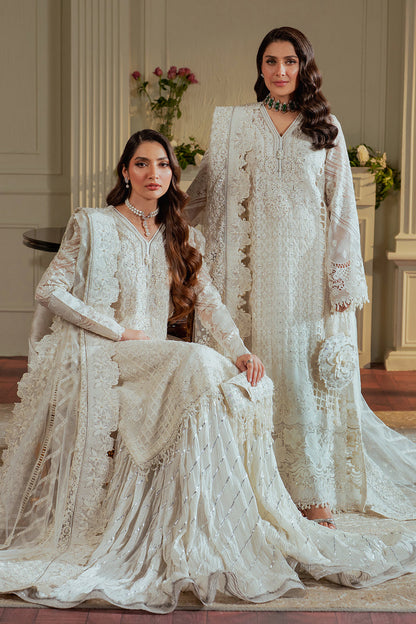 Baroque | Chantelle 24 | CHIFFON CH13-02 XS White Short Shirt with Sharara
