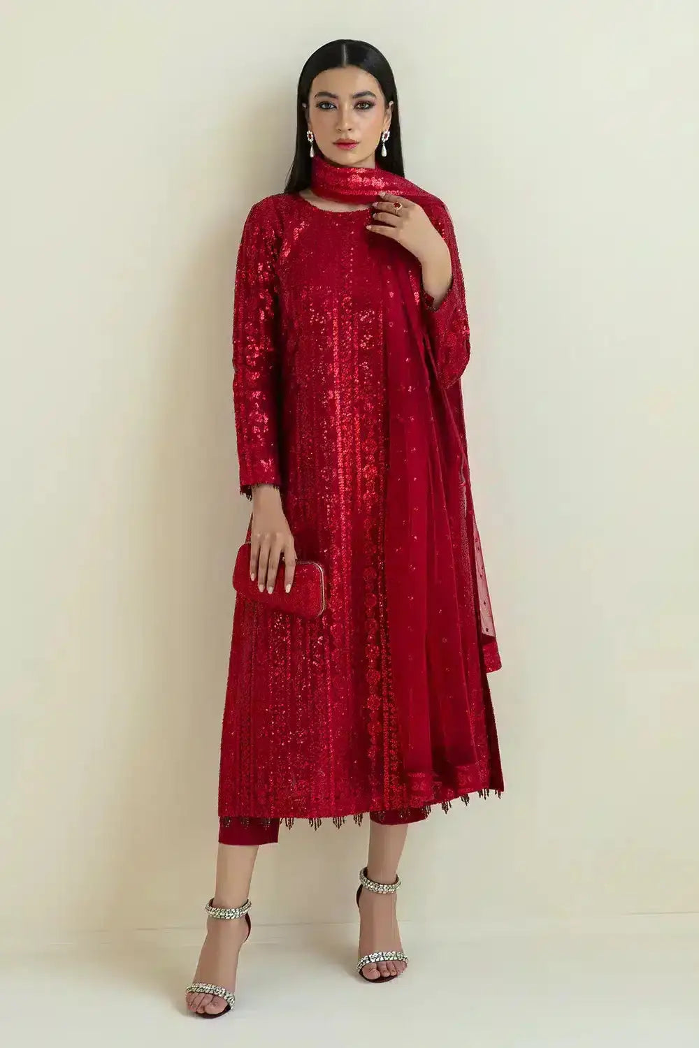 Baroque | Formals Collection | UF-385 - Pakistani Designer Dress - by Baroque | Type: Formal - 100% Original at Saira Sultan