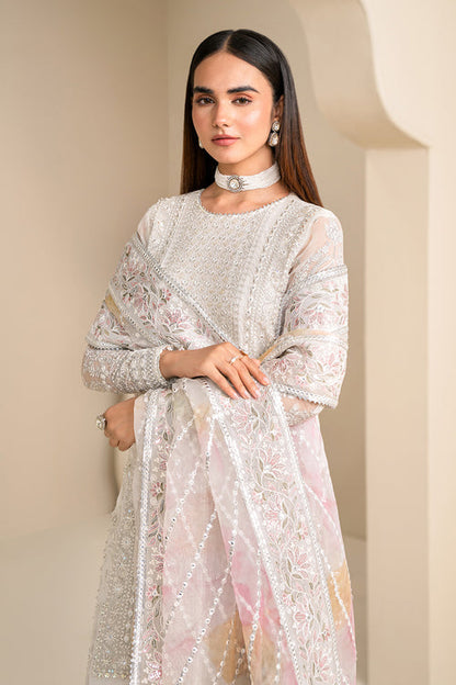 Baroque | Velvet Formals | CHIFFON UF-623 M White Chiffon