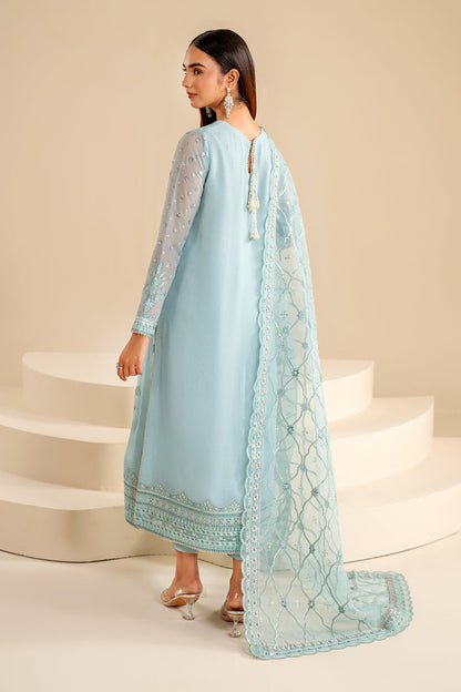 Baroque | Velvet Formals | CHIFFON UF-624 S Ice Blue Chiffon