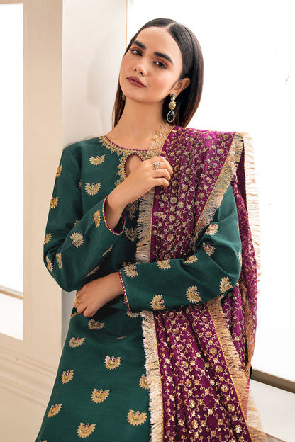 Baroque | Velvet Formals | SILK UF-614 M Bottle Green Silk