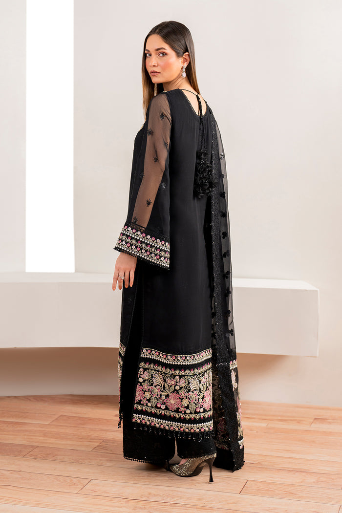 Baroque | Velvet Formals | CHIFFON UF-679 S Black Chiffon