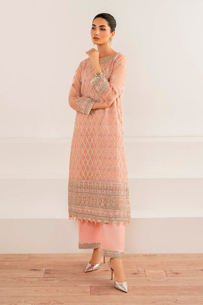 Baroque | Velvet Formals | CHIFFON UF-697 L Peach Pink Chiffon