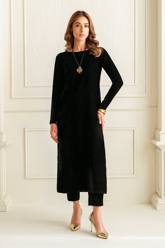 Baroque | Luxury Pret 24 | VELVET SUIT PR-1010 - Pakistani Designer Dress - by Baroque | Type: Ladies Clothes - 100% Original at Saira Sultan