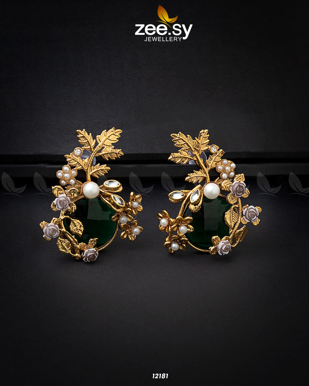 Bract Earrings Green