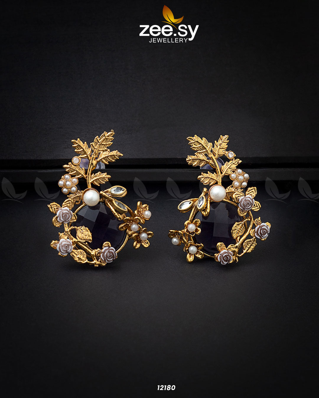 Bract Earrings Purple