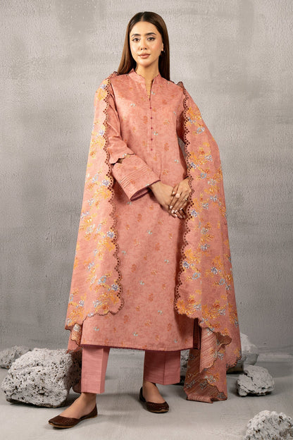 Kayseria | Winter Khaddar 24 | C6067-2 XS Peach Pink Slub Khaddar