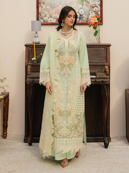 Mahnur | Allenura Luxury Lawn 24 | CAROLINE - Pakistani Designer Dress - by Mahnur | Type: Luxury - 100% Original at Saira Sultan