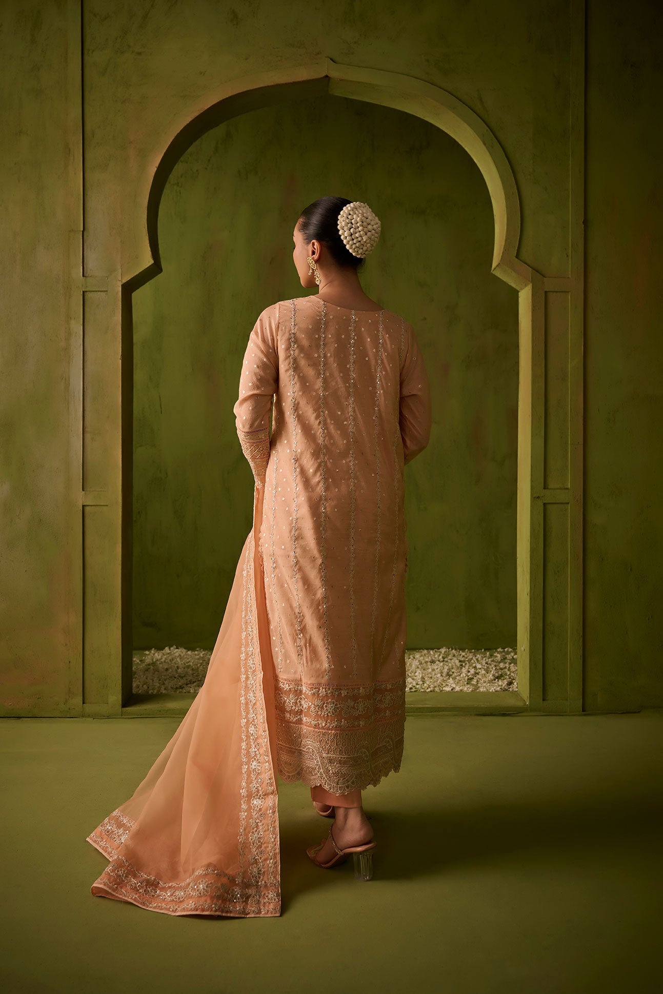 Dhanak | Festive Formals | SS24DU-3199 L-PINK 3Pcs - Pakistani Designer Dress - by Dhanak | Type: Formal - 100% Original at Saira Sultan