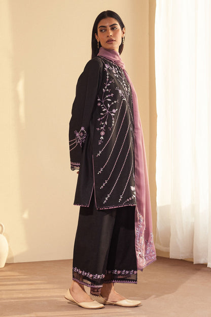 Zara Shahjahan | Eid Pret 25 | CR25P0217 M Deep Chocolate Dobby