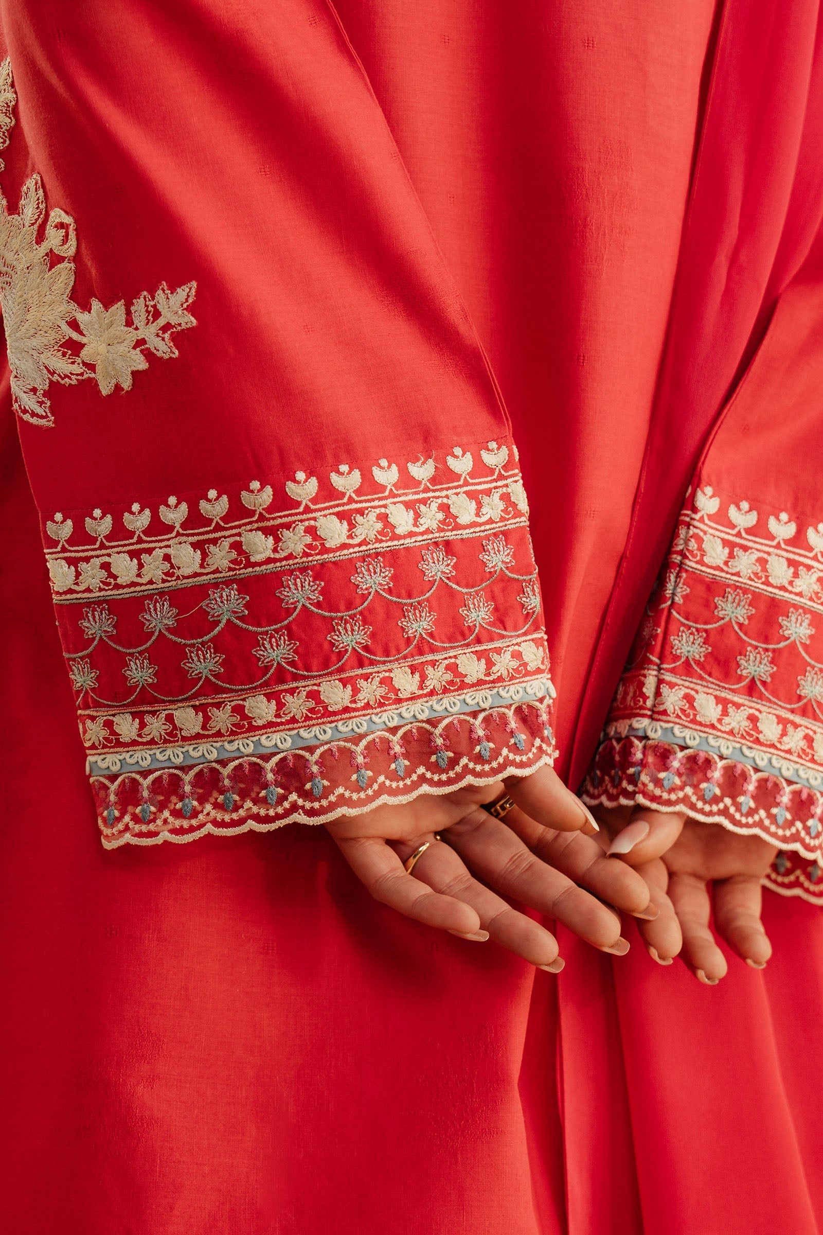 Zara Shahjahan | Eid Pret 25 | CR25P0230 L Coral Pink Dobby