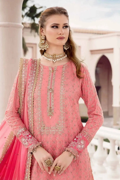Maria B | Sateen Formals 23 | Candy Pink CST-701 - Pakistani Designer Dress - by Maria B | Type: Formal - 100% Original at Saira Sultan