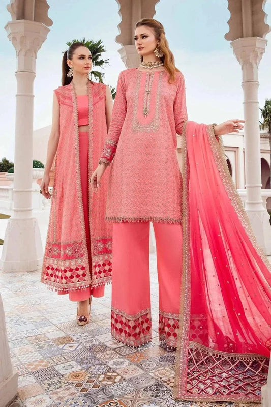 Maria B | Sateen Formals 23 | Candy Pink CST-701 - Pakistani Designer Dress - by Maria B | Type: Formal - 100% Original at Saira Sultan