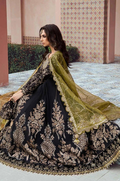 Maria B | Sateen Formals 23 | Black CST-703 - Pakistani Designer Dress - by Maria B | Type: Formal - 100% Original at Saira Sultan