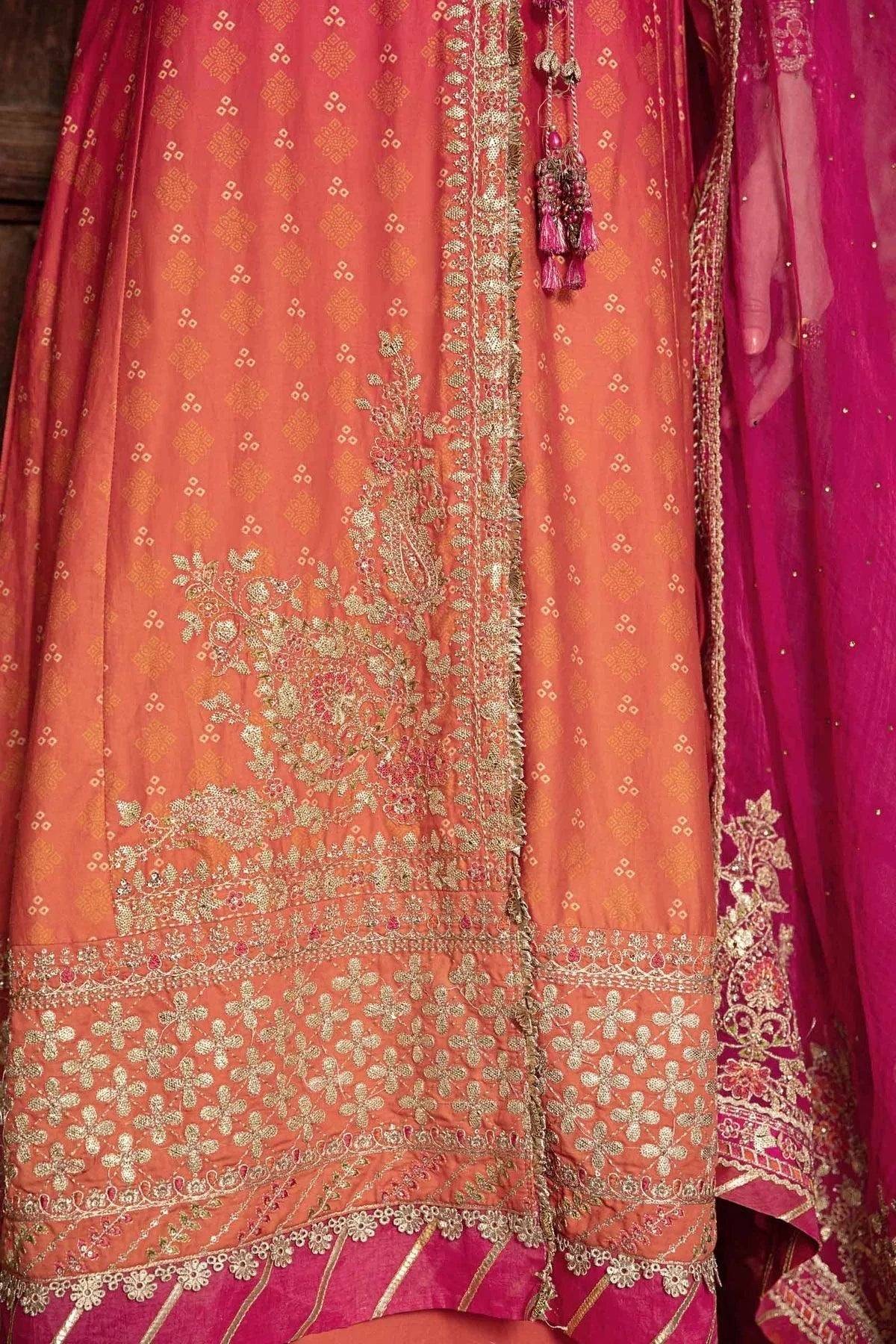 Maria B | Sateen Formals 23 | Fuchsia Pink CST-709 - Pakistani Designer Dress - by Maria B | Type: Formal - 100% Original at Saira Sultan