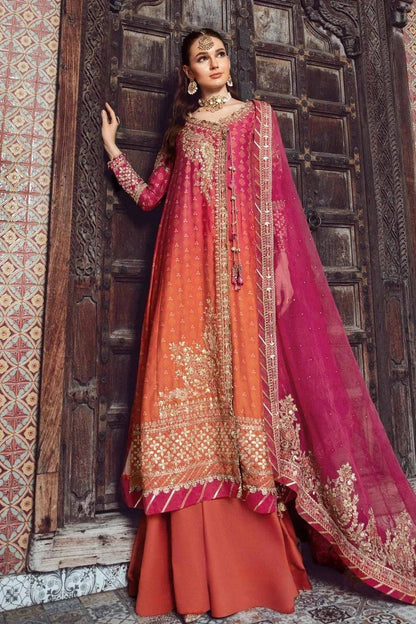 Maria B | Sateen Formals 23 | Fuchsia Pink CST-709 - Pakistani Designer Dress - by Maria B | Type: Formal - 100% Original at Saira Sultan