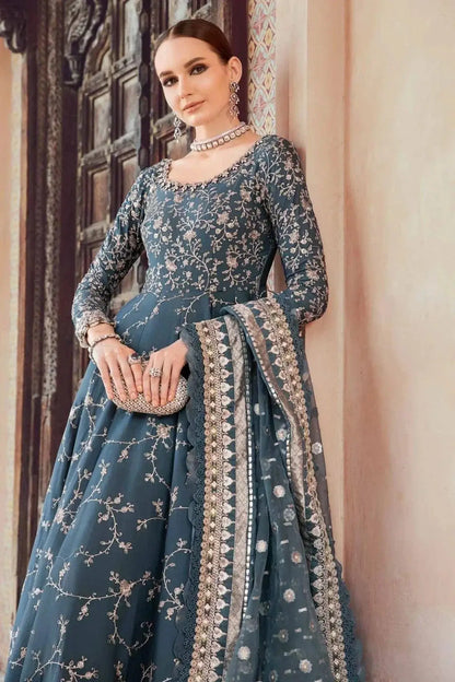 Maria B | Sateen Formals 23 | Teal CST-710 - Pakistani Designer Dress - by Maria B | Type: Formal - 100% Original at Saira Sultan