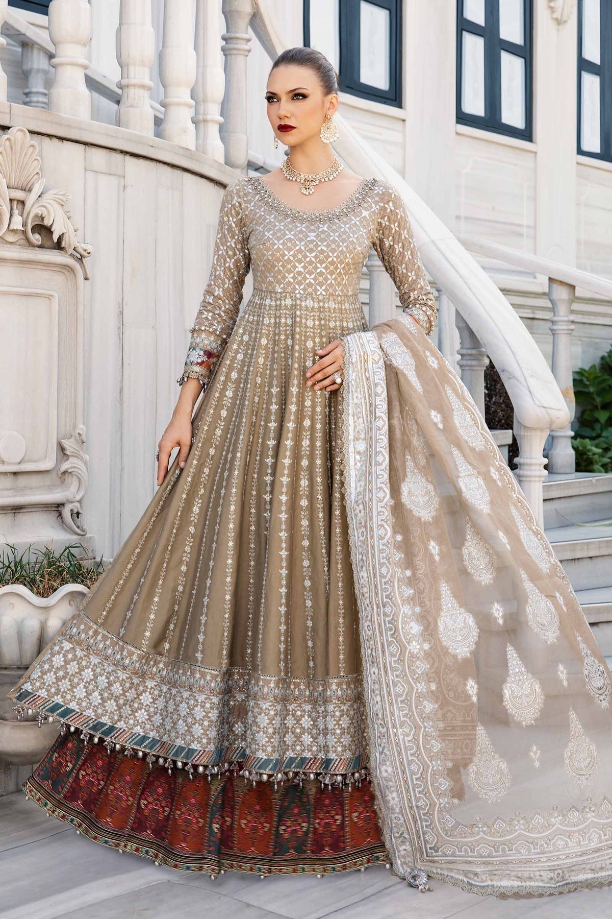 Maria B | Sateen Formals 24 | CST-810 - Pakistani Designer Dress - by Maria B | Type: Formal - 100% Original at Saira Sultan