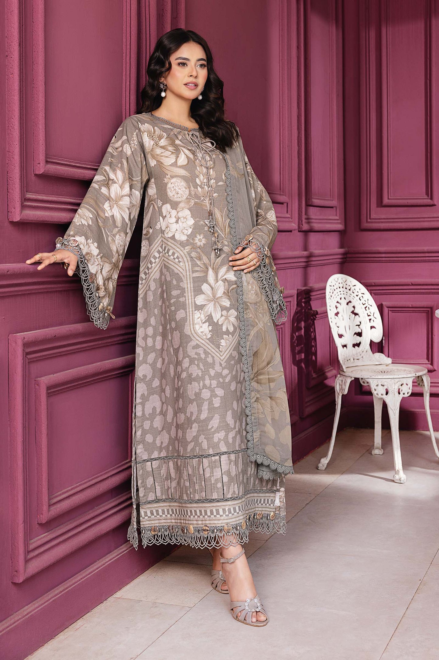 Maria B | Winter Basics 25 |MB-CUS25-1101A by Maria B - Designer Dress - Type : Ladies Clothes - Available at Saira Sultan - 100% Original 