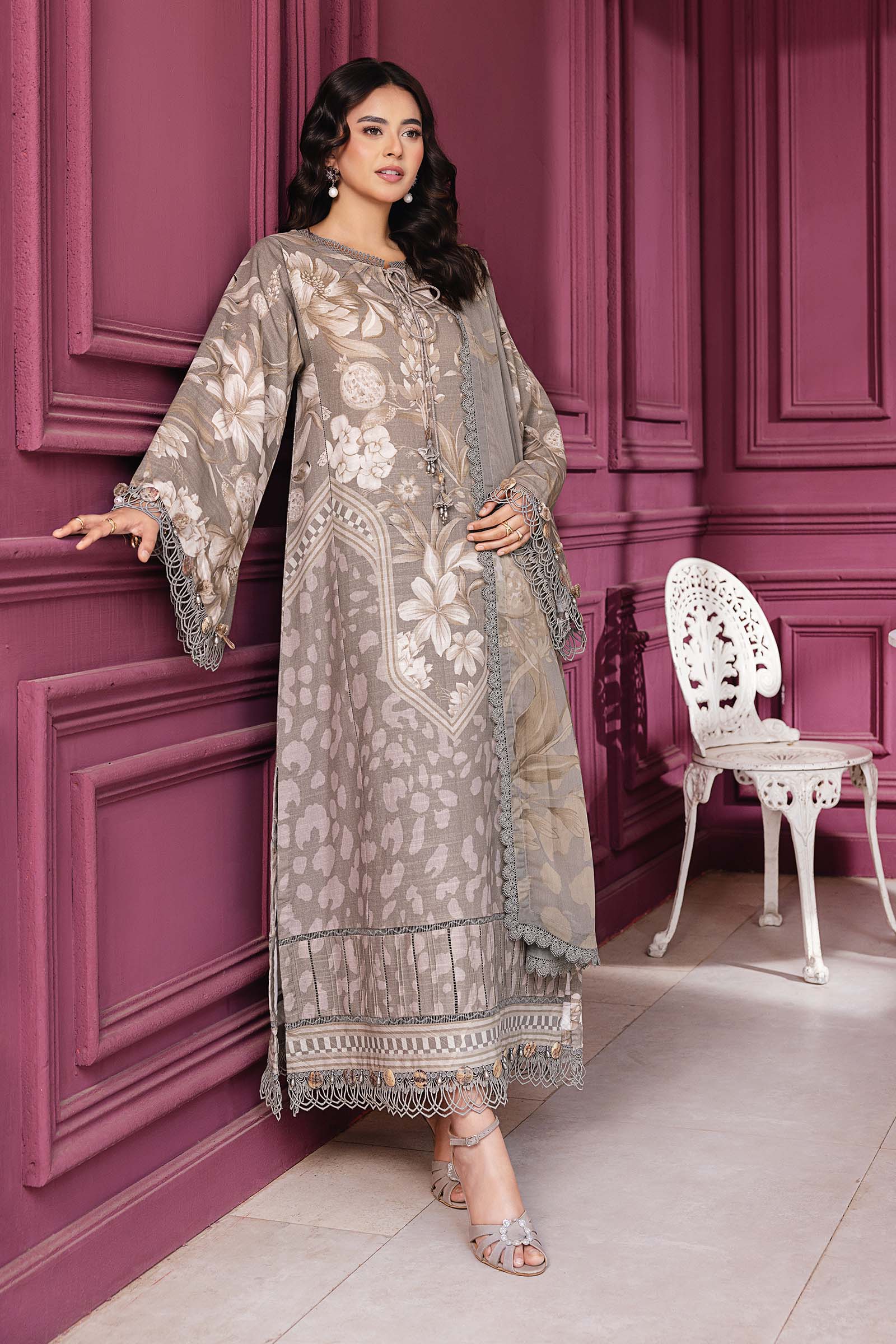 Maria B | Winter Basics 25 |MB-CUS25-1101A by Maria B - Designer Dress - Type : Ladies Clothes - Available at Saira Sultan - 100% Original 