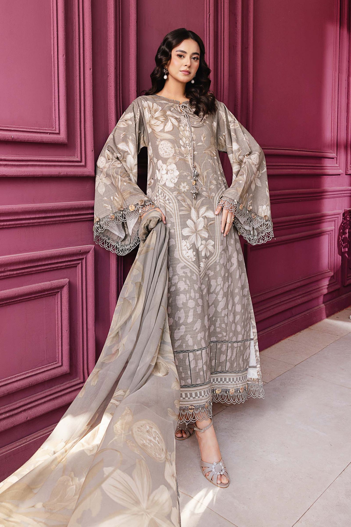 Maria B | Winter Basics 25 |MB-CUS25-1101A by Maria B - Designer Dress - Type : Ladies Clothes - Available at Saira Sultan - 100% Original 