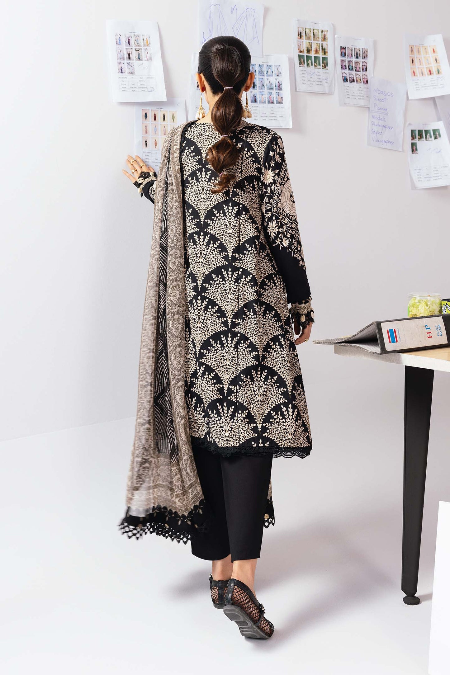 Maria B | Winter Basics 25 | MB-CUS25-1108A by Maria B - Designer Dress - Type : Ladies Clothes - Available at Saira Sultan - 100% Original 