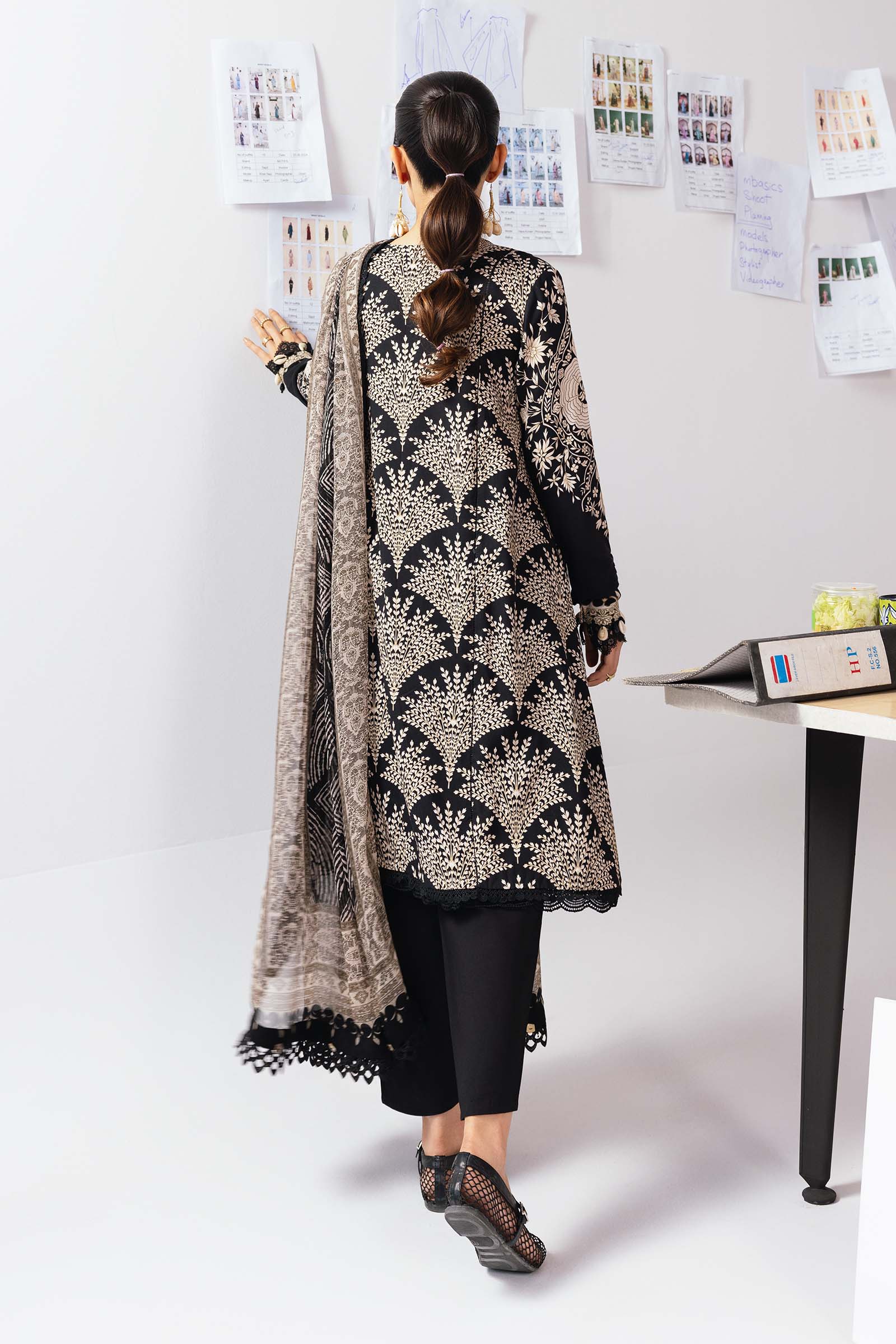 Maria B | Winter Basics 25 | MB-CUS25-1108A by Maria B - Designer Dress - Type : Ladies Clothes - Available at Saira Sultan - 100% Original 