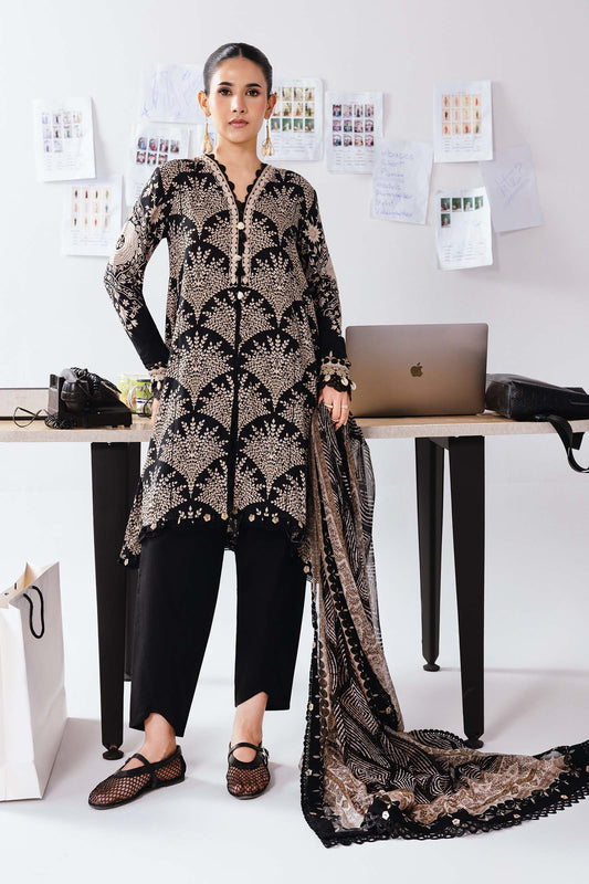 Maria B | Winter Basics 25 | MB-CUS25-1108A by Maria B - Designer Dress - Type : Ladies Clothes - Available at Saira Sultan - 100% Original 