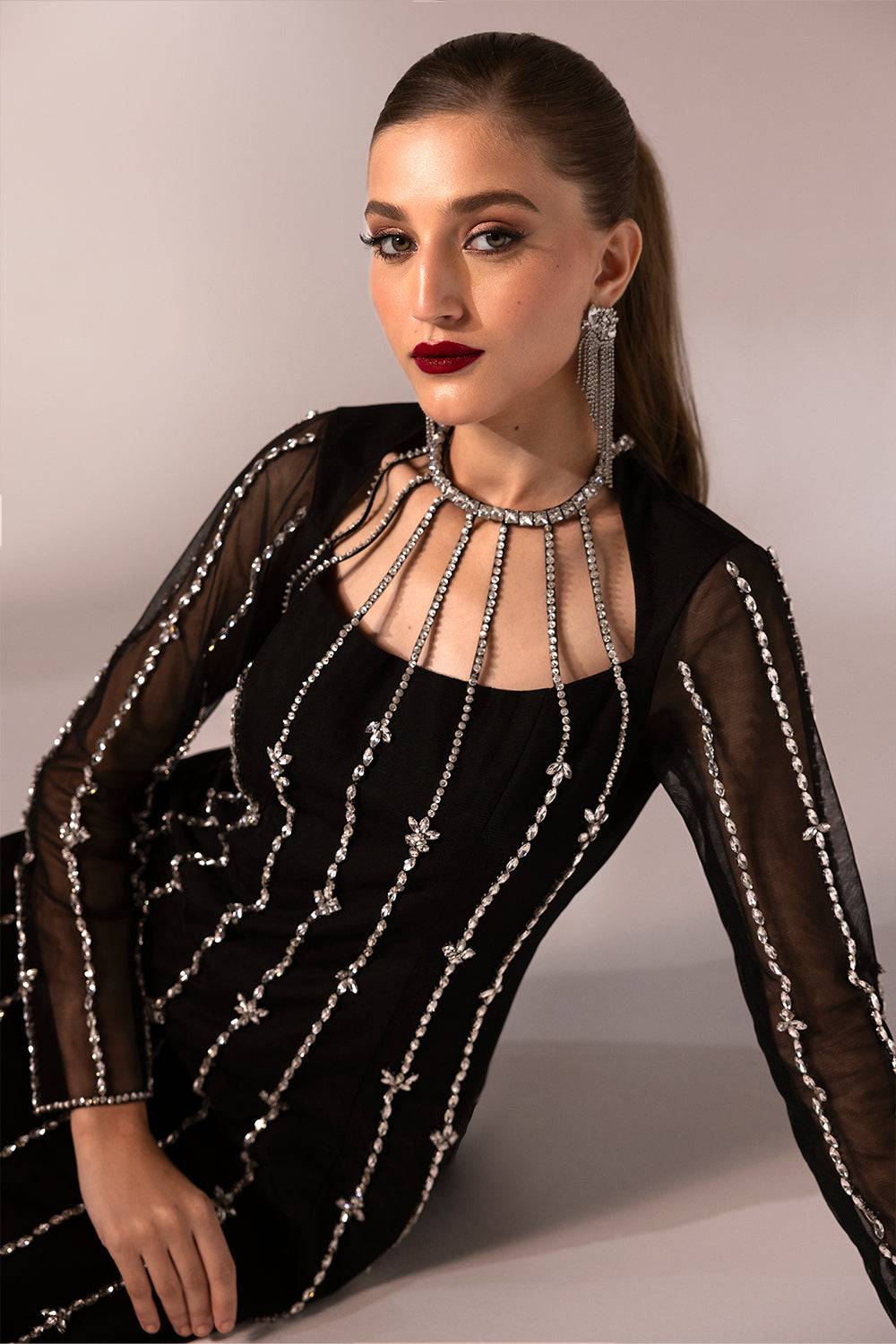 Caia | Regine Luxury Formal23 | MIDNIGHT - Pakistani Designer Dress - by Caia | Type: Formal - 100% Original at Saira Sultan