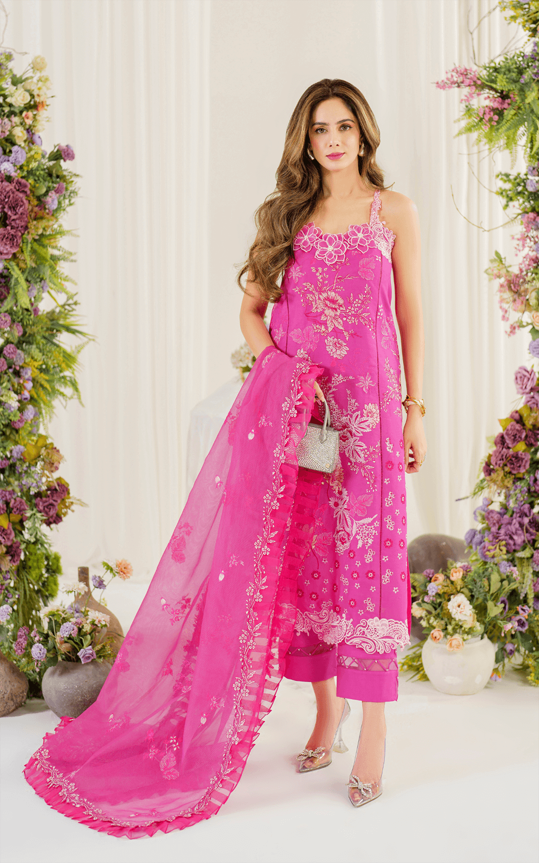 Asifa and Nabeel | Pretty in Pink Limited Edition | Carnation (PP-2) - Pakistani Designer Dress - by Asifa and Nabeel | Type: Luxury - 100% Original at Saira Sultan