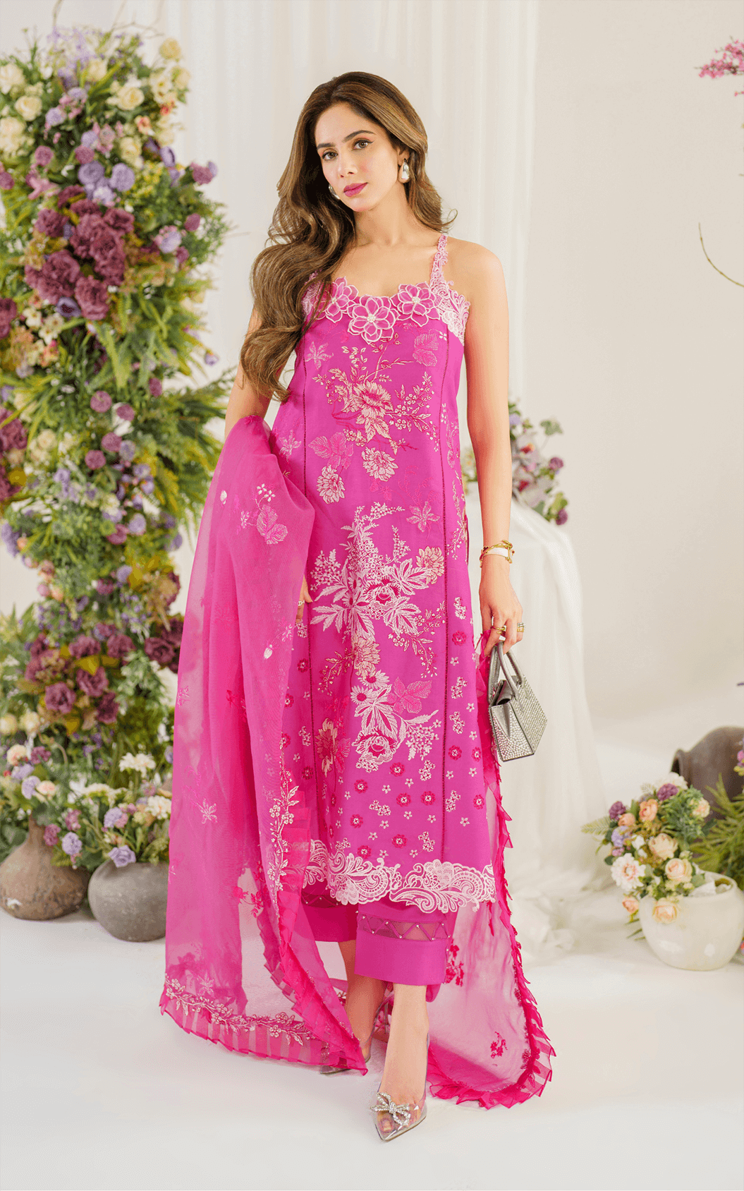 Asifa and Nabeel | Pretty in Pink Limited Edition | Carnation (PP-2) - Pakistani Designer Dress - by Asifa and Nabeel | Type: Luxury - 100% Original at Saira Sultan