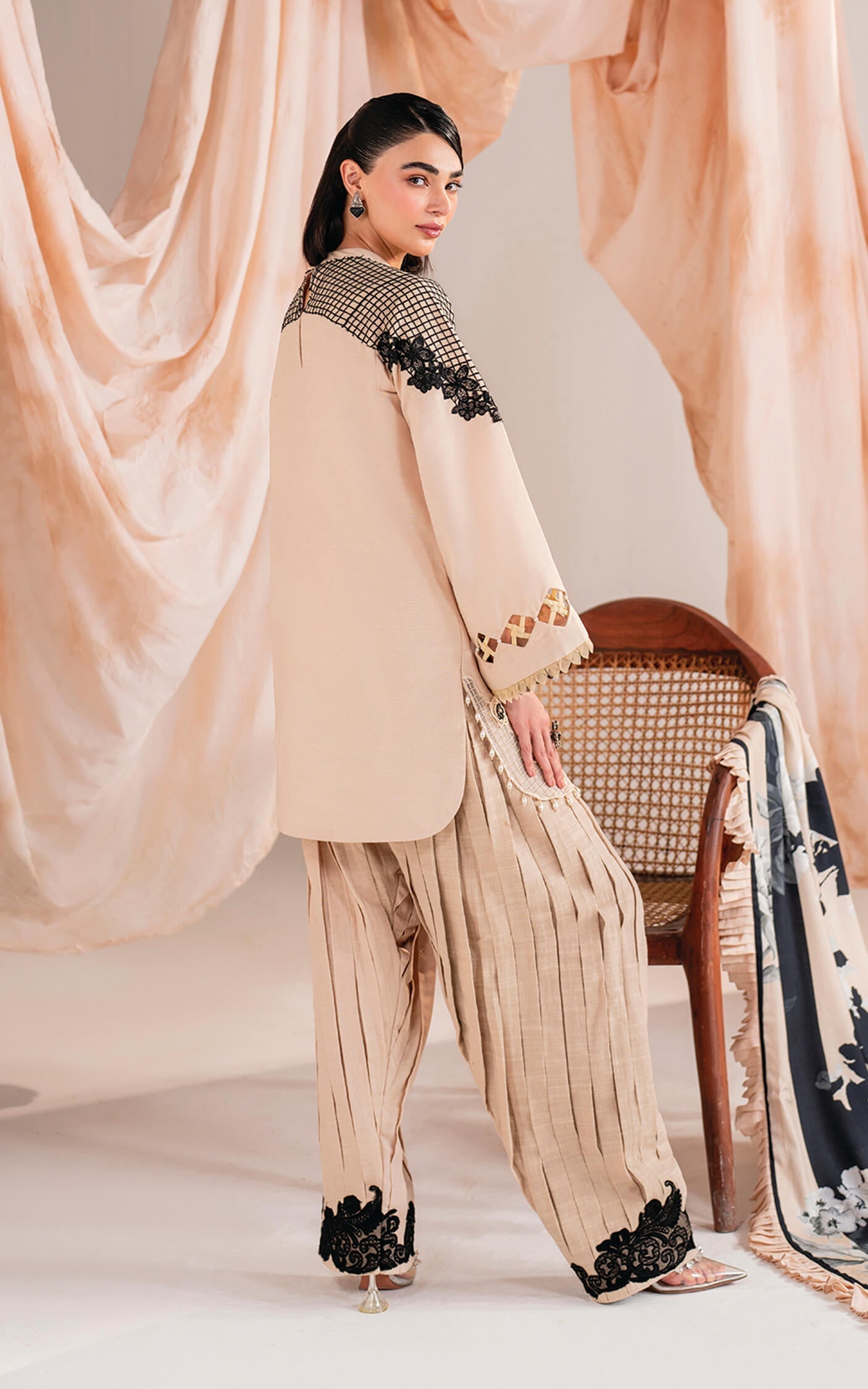 Asifa and Nabeel | Winter Meraki 24 | Cascade-MW-13 - Pakistani Designer Dress - by Asifa and Nabeel | Type: Ladies Clothes - 100% Original at Saira Sultan