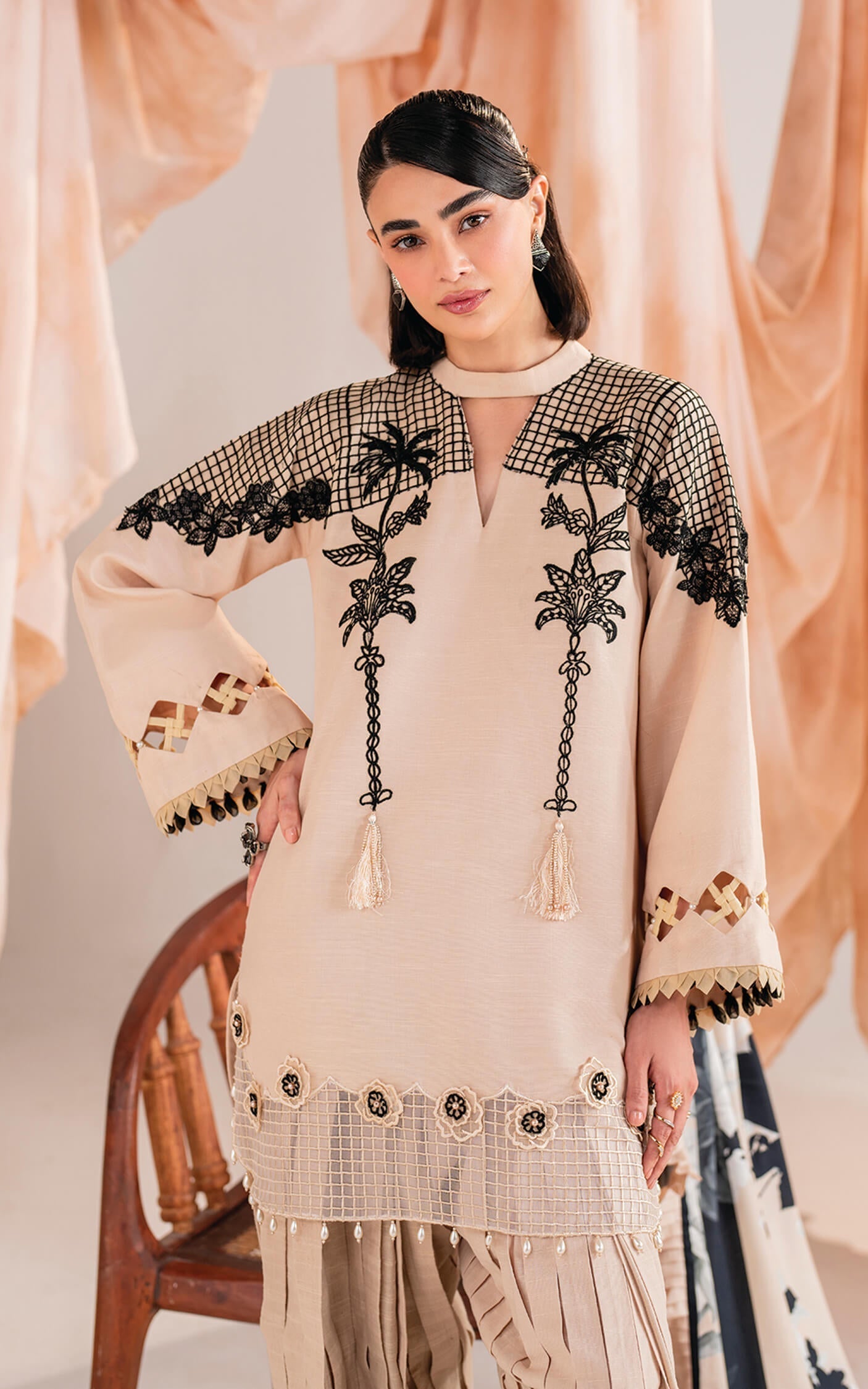 Asifa and Nabeel | Winter Meraki 24 | Cascade-MW-13 - Pakistani Designer Dress - by Asifa and Nabeel | Type: Ladies Clothes - 100% Original at Saira Sultan