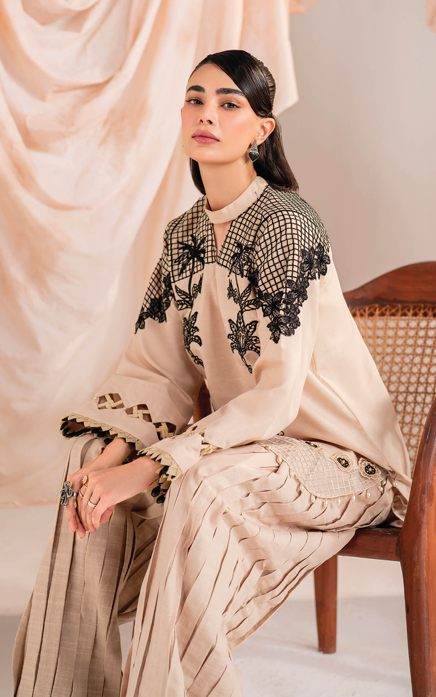 Asifa and Nabeel | Winter Meraki 24 | Cascade-MW-13 - Pakistani Designer Dress - by Asifa and Nabeel | Type: Ladies Clothes - 100% Original at Saira Sultan