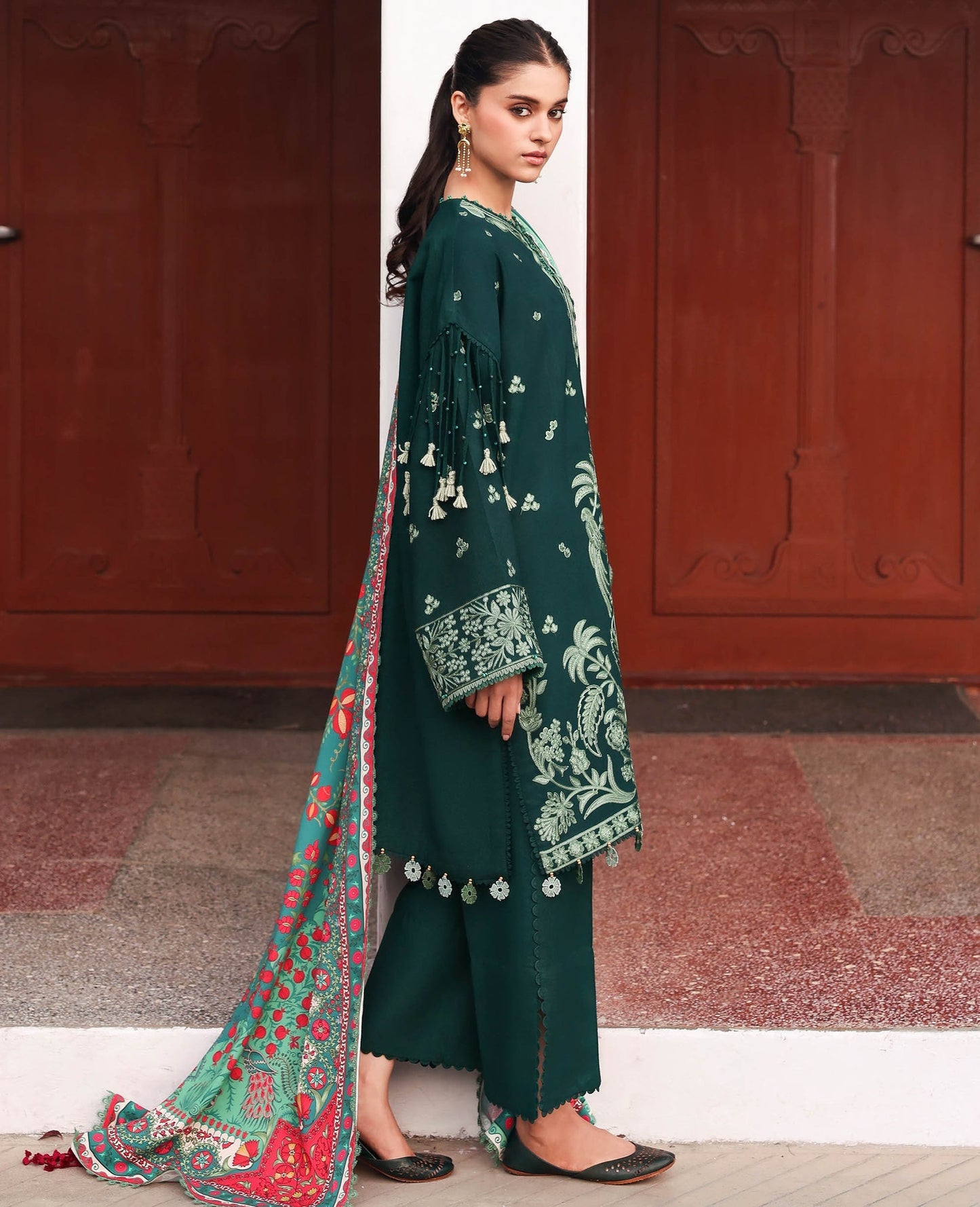 Republic Womenswear | Amaris Luxury Shawl 25 | Celeste by Republic Womenswear - Designer Dress  - Type : Ladies Clothes - Available at Saira Sultan - 100% Original 