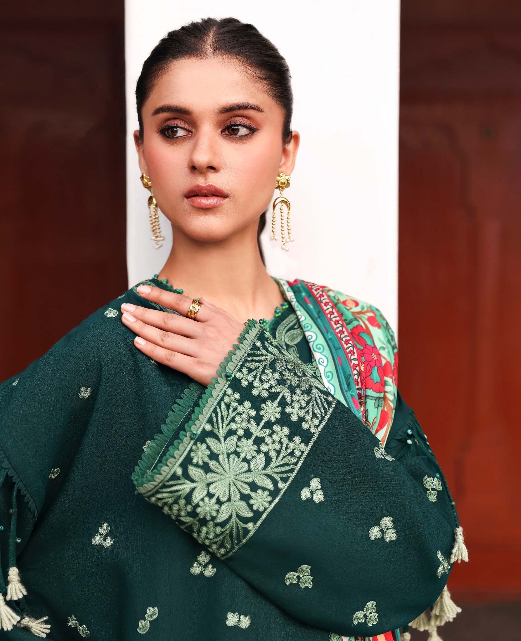 Republic Womenswear | Amaris Luxury Shawl 25 | Celeste by Republic Womenswear - Designer Dress  - Type : Ladies Clothes - Available at Saira Sultan - 100% Original 
