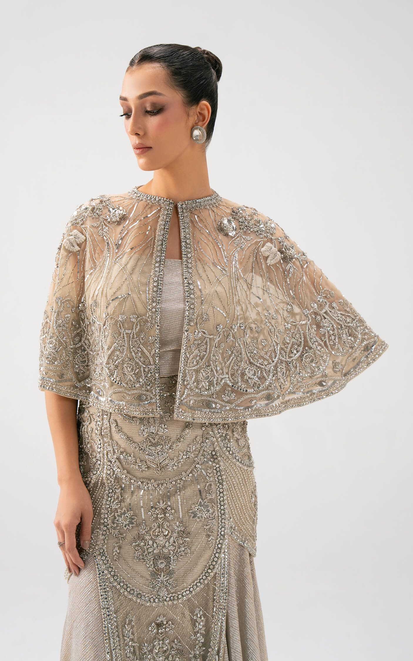 Asifa and Nabeel | Lyle Luxury Formals 25 | Celeste Embellished Gown - Pakistani Designer Dress - by Asifa and Nabeel - Type : Ladies Clothes - 100% Original at Saira Sultan